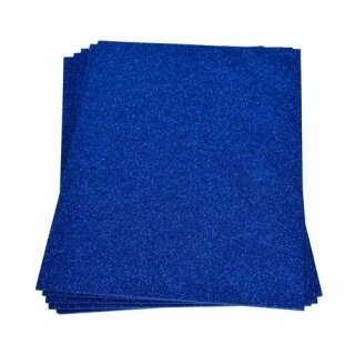 Moosgummiplatte Glitter blau, 200 x 300 x 2mm 1 Bogen