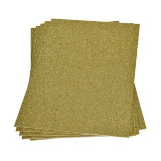 Moosgummiplatte Glitter gold, 200 x 300 x 2mm 1 Bogen