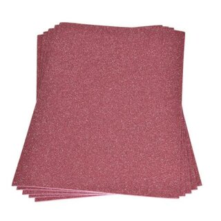 Moosgummiplatte Glitter rosa, 200 x 300 x 2mm 1 Bogen
