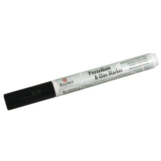 Porzellan & Glas-Marker, schwarz, 1-2 mm