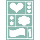 Softschablone: Herz / Blume / Welle, DIN A5,...