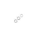 Ringel, 8mm ø, platin, 1mm, 20 Stück