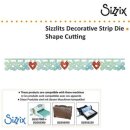 SIZZIX Sizzlits Decorative Strip Die - Flower &amp; Heart Charms - 658918