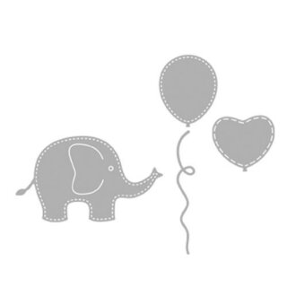 Rayher Stanzschablonen Set: Baby Elephant, 2,1-8,5cm, 4...