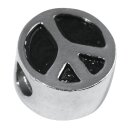 Metall-Zierelement-Peace, silber, 12 mm ø,...