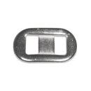 Metall- Zierelement oval, silber, 1,3x2,2cm, Loch 6mm breit