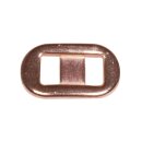 Metall- Zierelement oval, roségold, 1,3x2,2cm,...