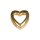 Metall- Zierelement: Herz, gold, 1,3x1,4cm, Loch 1cm breit