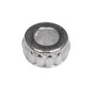 Metall- Radl, 9mm ø, silber, Großloch 5mm...