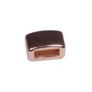 Metall- Zierelement eckig, roségold, 5x8mm, Loch...