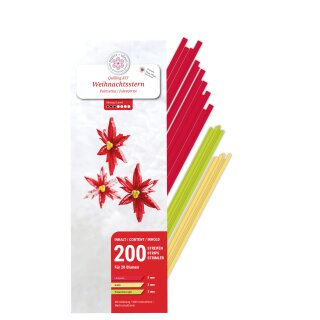papier + ideen: Quilling Kit, Weihnachtsstern - Poinsettia