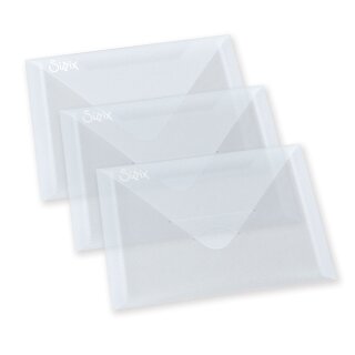 SIZZIX Accessory - Plastic Envelopes, 5" x 6 7/8", 3er Pack - 654452