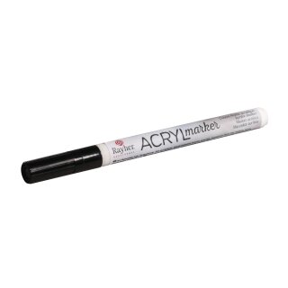 Acryl-Marker schwarz, Rundspitze 1-2 mm, mit Ventil