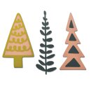 SIZZIX Thinlits Die Set 3PK - Decorative Trees, Craft...