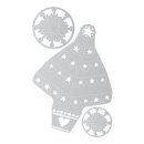 SIZZIX Thinlits Die Set 3PK - Christmas Tree &amp; Snowflakes, Debi Potter - 660726