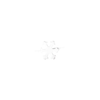 Brads Schneeflocke, 1,5 cm, 25 Stück, weiß