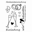 Stempel Clear, "Wir heiraten", A7