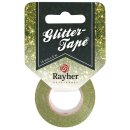 Rayher Glitter Tape &quot;Immergr&uuml;n&quot;,15mm, Rolle 5m