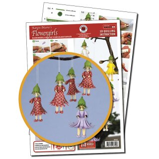 Karen Marie Klip: Quilling Anleitung, 3D Flowergirls