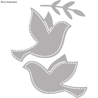 Rayher Stanzschablone: "Small modern Doves ",...