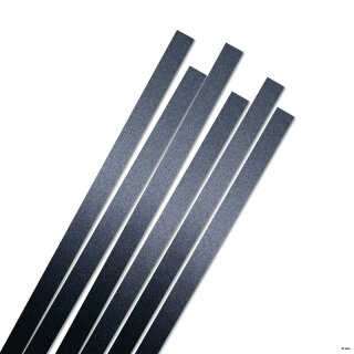 Karen Marie Klip: Quilling Papierstreifen Luxus Coal Mine/ Black, 10x450mm, 120 g/m2, 30 Streifen