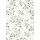DecoMaché Papier, monochrome floral, 26x37,5cm, 27g/m2, 3 Bogen
