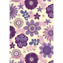 DecoMaché Papier, purple bloom, 26x37,5cm, 27g/m2,...