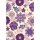 DecoMaché Papier, purple bloom, 26x37,5cm, 27g/m2, 3 Bogen