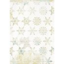 DecoMaché Papier, snowflakes, 26x37,5cm, 27g/m2, 3...