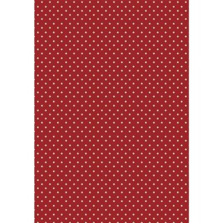 DecoMaché Papier, red polka, 26x37,5cm, 27g/m2, 3 Bogen