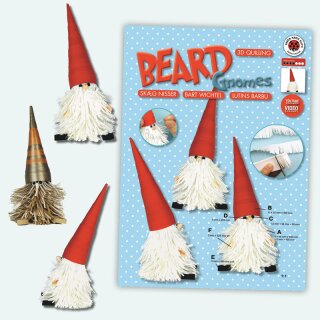 Karen Marie Klip: Quilling Anleitung, Beard Gnomes / Bart...