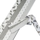 Fröbelsterne, Papierstreifen weiss/ silber/ x-mas...