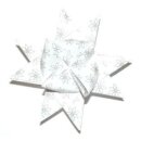 Fr&ouml;belsterne, Papierstreifen weiss/ silber/ x-mas gelackt, 48 Streifen, 15mm x 450mm