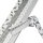 Fröbelsterne, Papierstreifen weiss/ silber/ x-mas gelackt, 48 Streifen, 15mm x 450mm