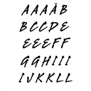 Stempel Clear, "Alphabet Großbuchstaben A-L #2", A7