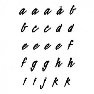 Stempel Clear, "Alphabet Kleinbuchstaben a-k #2", A7