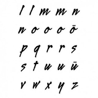 Stempel Clear, "Alphabet Kleinbuchstaben l-z...
