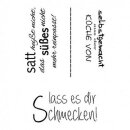 Stempel Clear, "Lass es dir schmecken...", A7