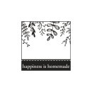 Butterer, Stempel &quot;happiness is homemade&quot;, 5x5cm
