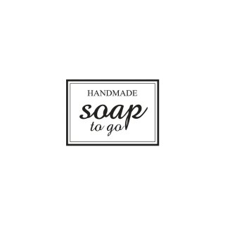 Butterer, Stempel "Handmade - soap to go", 3x4cm