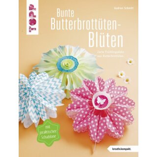 Bunte Butterbrottütenblüten, von Gudrun Schmitt