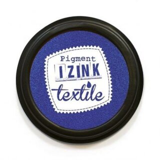 IZINK Pigment Textile, Textil Stempelkissen, 7cm ø - indigo