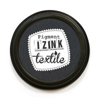 IZINK Pigment Textile, Textil Stempelkissen, 7cm ø - khol