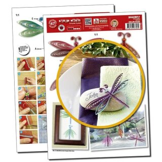 papier + ideen: Quilling Template, Dragon Fly/ Libelle