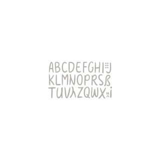 Rayher Stanzschablonen Set: freehand Alphabet, 2,4cm, Großbuchstaben, 29 Stück