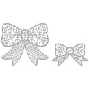 Delicate Die- Bows, 4,5x3,9cm+9x7,8cm, 2 Stück