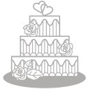 Delicate Die- Tiered Cake, 11,1x11,6cm, 1 Stück