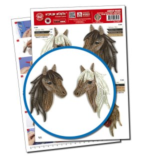 papier + ideen: Quilling Template, Horse Head/ Pferde Kopf