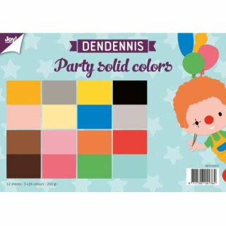 Papierset - Dendennis Party solid colors