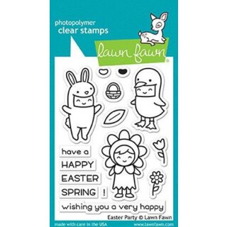 Lawn Fawn, clear stamp, easter party